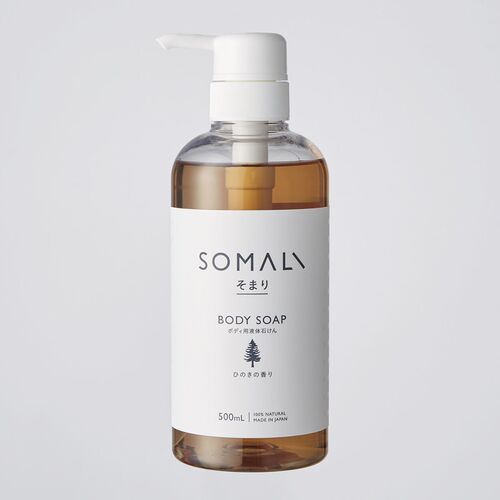 ボディーソープ SOMALI ボディ用液体石けん ヒノキの香り500ml