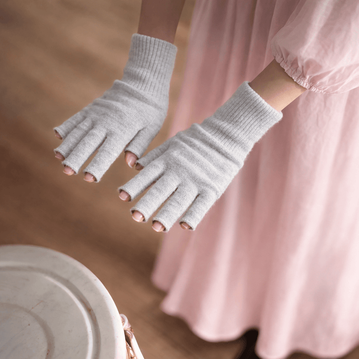 メリノウール100％指先フリーグローブ |ME0153|memeri 日本製