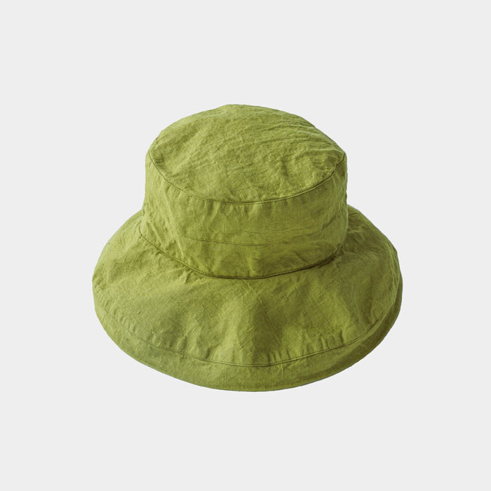 リネンハット つば広 UVカット 洗える レディース マノン アーリーパープル Lino e Lina リトアニアリネン