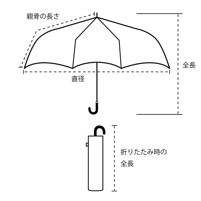 折りたたみ日傘｜晴雨兼用  ラインフラワー柄