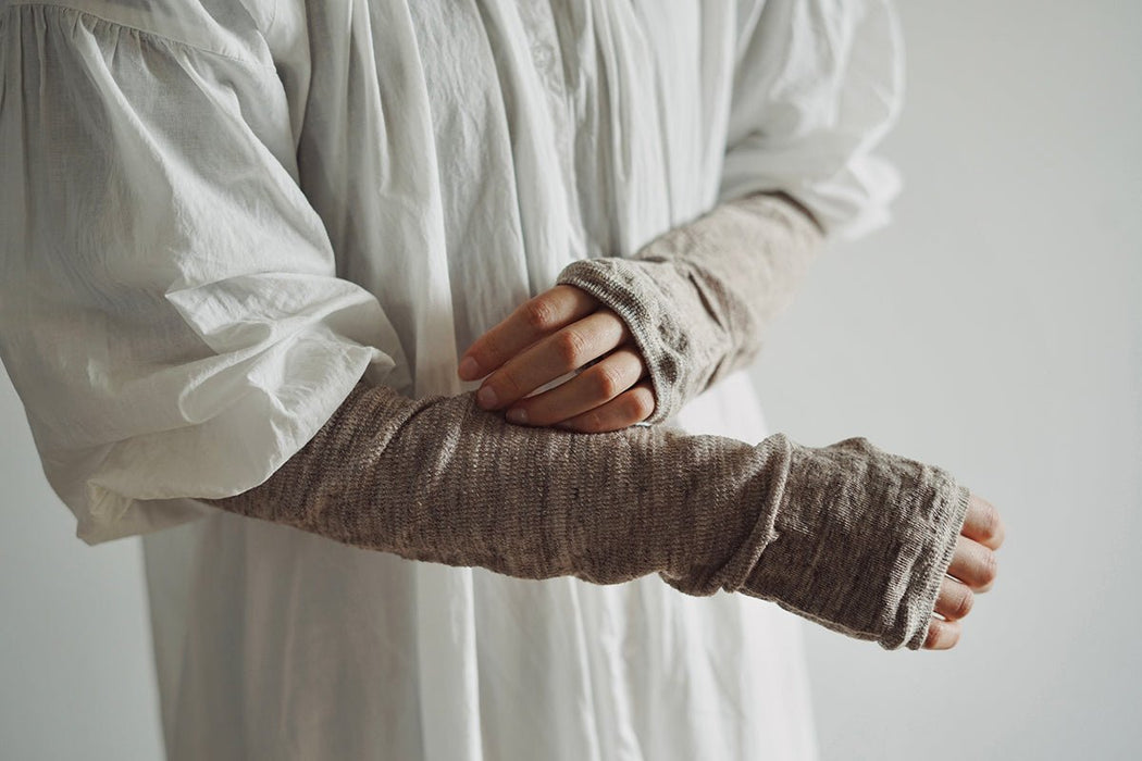 リネンアームカバー｜春夏の紫外線対策・さらり涼しい天然素材 memeri ME0131