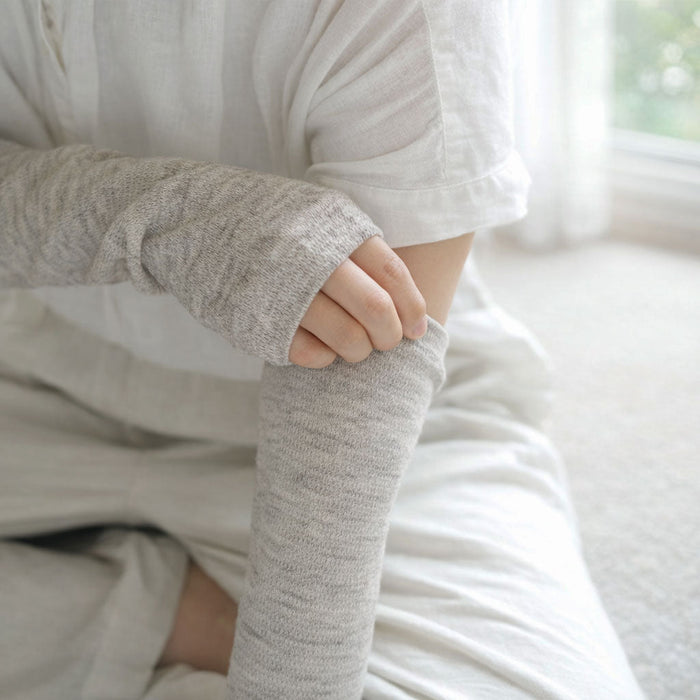 リネンアームカバー｜春夏の紫外線対策・さらり涼しい天然素材 memeri ME0131