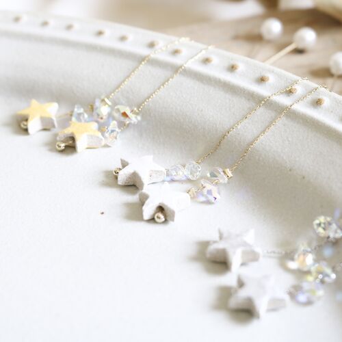 ◇◇コットンパールのチェーンピアス(p-169)ホワイト G